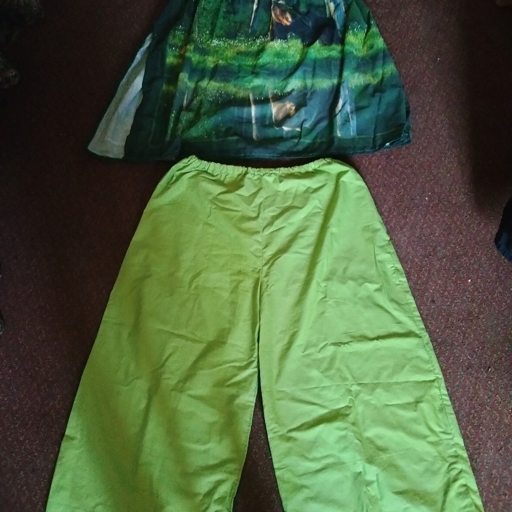 Black and Green Big Bear Lake Two Piece Palazzo Pant Set